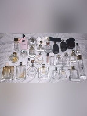 EMPTY PERFUME BOTTLES and EMPTY BOXES